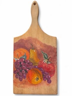 Zorn 2005 Vintage Maine State Correction Facility Fruit StillLife Board Painting